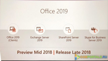 Microsoft анонсировала Office 2019